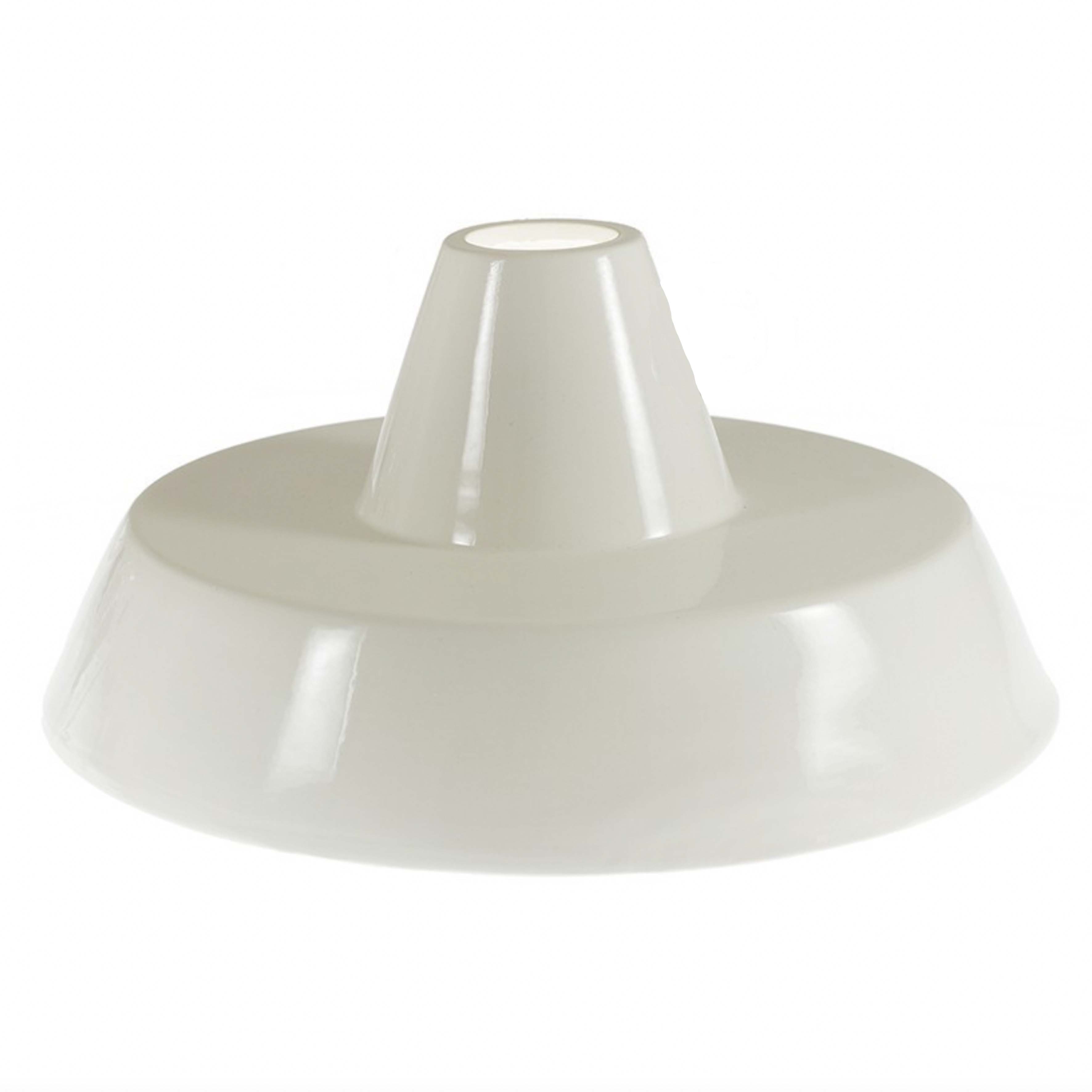 White Industrial Ceramic Lampshade - EKPSBIAN - Uneeka